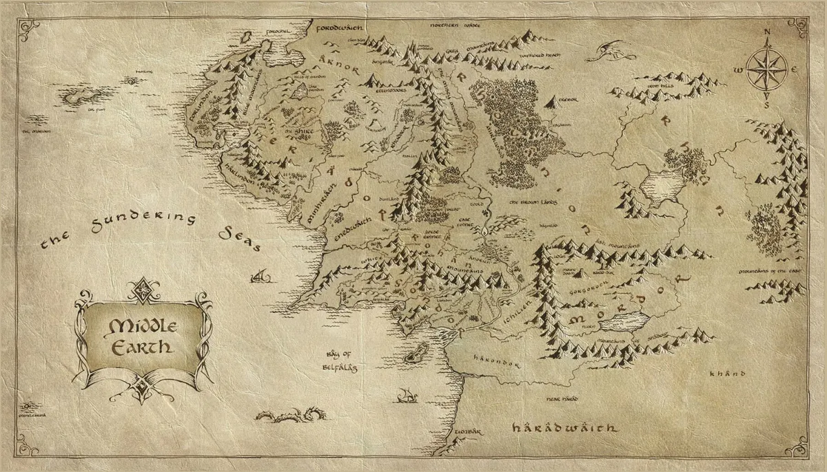 carte terre du milieu