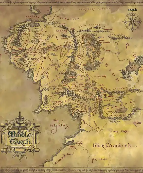 map middle earth